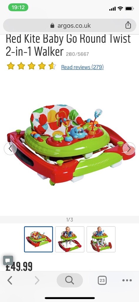 red kite twist baby walker